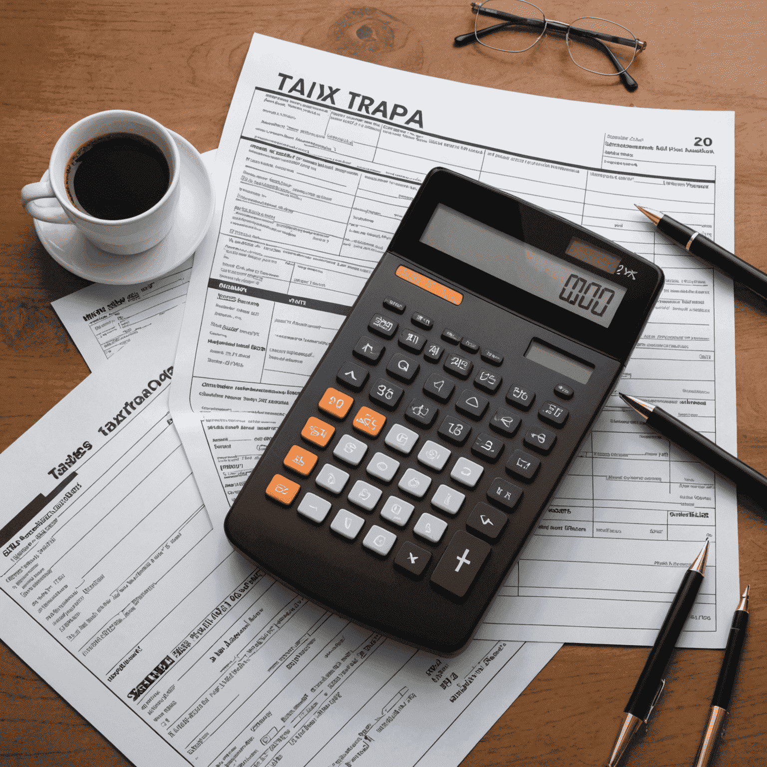 An image illustrating the complex tax landscape in South Africa, with various tax forms, documents, and symbols representing different aspects of taxation